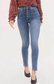 NWT!! Reformation Harper Button Fly High Rise  Jeans In ION Size 25