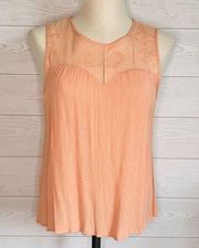 Chloe K peach sleeveless top Size Medium