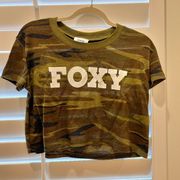 Camo Foxy Koch Crop Top Shirt