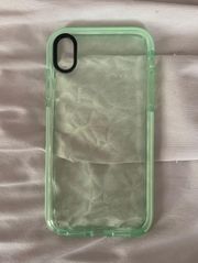 mint green  iphone xr crystal phone case