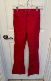 Red Leather  Pants