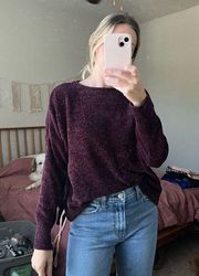 Plum chenille sweater