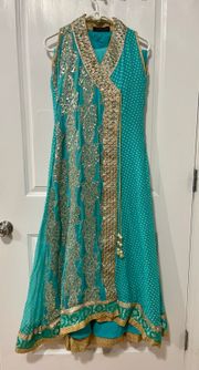 Pakistani indian eid wedding 3 piece dress