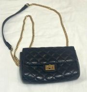 Forever 21 Mini Black and Gold Bag