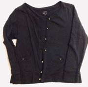 J. CREW - Painters tee cardigan with gold buttons