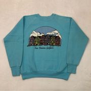 Fruit of the Loom Vintage 91 San Francisco California Sky Blue Crewneck Sweatshirt WomensL Mens M