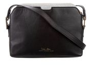 India Hicks Maddison May black leather gold crossbody bag with clutch insert