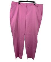 Eloquii Pink High Waisted Trousers Plus Size 22