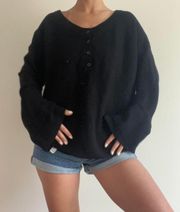 Black Cozy Sweater Oversized