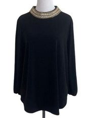 Moa‎ moa XL black collared blouse