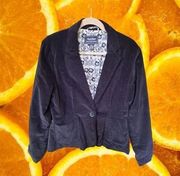 STEVE & Barry's Black‎ Velvet One Button Blazer Size Large