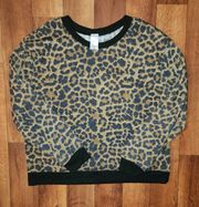 Leopard Print Sweatshirt Size XL