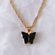 Black Butterfly Necklace