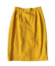 JOAN LESLIE Vintage Marigold Yellow MIDI Skirt Size 12