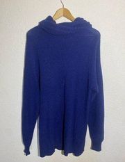 Tularosa Blue Knit Long Sleeve Dress ( M )‎