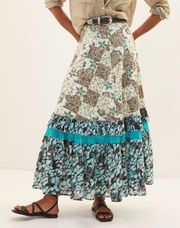 Floral Patchwork Maxi Skirt