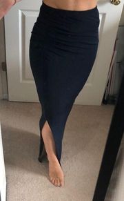 CARMEN MARC VALVO BLUE MAXI SKIRT XS