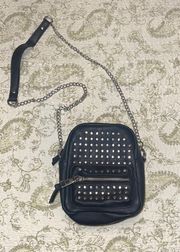 Silver Studded Crossbody Bag