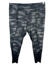 Pro Players Plus Size 3X Leggings Black Gray Full Length Stretch Athleisure 972