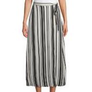 Time and Tru striped wrap tie skirt