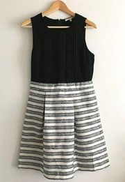 Stitch Fix 41 Hawthorn‎ Sleeveless Striped Pleated Sheath Dress Womens Si…