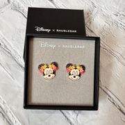 NWOT Disney x Baublebar Minnie Mouse Fresh Blooms Stud Earrings