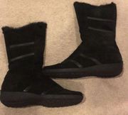 Aquatalia Weatherproof Faux Fur Black Winter Boots