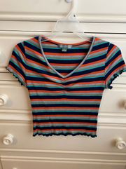 Crop Stripe Shirt