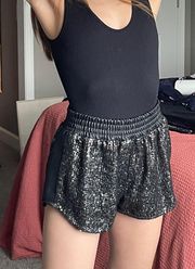 Black Leather Shorts