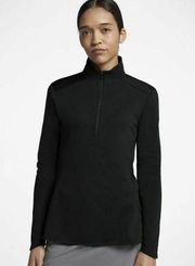 Nike  Dri-Fit Size S 1/2 Zip Long Sleeve Golf Sweatshirt Pullover Black 930149