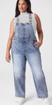 Lane Bryant Straight Leg Denim Bib Overall Medium Wash NWOT Size 14