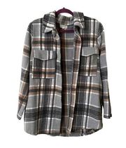 MELLODAY Flannel Shirt Jacket Sz Large