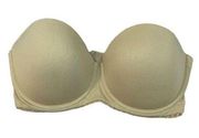 Calvin Klein Beige Padded Strapless Bra Size 34DD