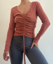 Orange Super Soft Knit Top