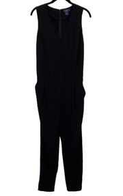 NYDJ Black Semi Formal Jumpsuit Tailored Fit Pockets Sleeveless Womens Size 4