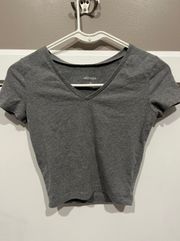 Gray Cropped Tee