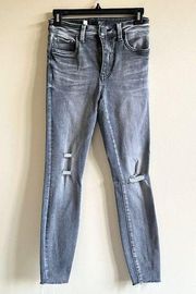 Kut From The Kloth High Rise‎ Connie Ankle Skinny Jeans Deanim Gray Womens Sz 00