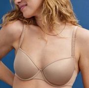 ThirdLove  24/7 Classic T-Shirt Bra Beige Taupe Nude Size 34H Smooth