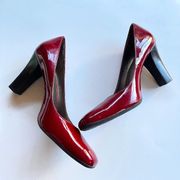 Circa Comfort 365 Joan & David DJMARZIPAN Womens Sz 7.5 Red Patent Leather Heel…