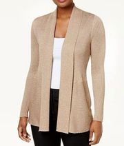 JM collection golden open cardigan size 12W (0X)