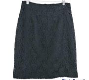 J Mclaughlin For Sanyo Black Lace Overlay Pencil Skirt 12