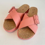 NEW Women's Clarks Cloudsteppers Step June Shell Coral Synthetic 8 Wide