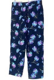 Vans Off the Wall Floral Print Drawstring cropped Pants size Large‎