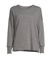 SECRET TREASURES Sleep Sweatshirt Size Small 4-6 Womens Gray  Cut Off Edges New