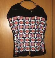 Live4Truth sheer patterned top