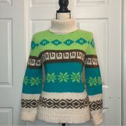 Wool Blend Turtle Neck Sweater