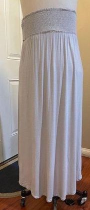 FREE PEOPLE MAXI SILVER SKIRT SIZE XS