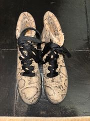 Snakeskin Combat Boots