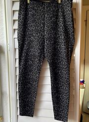 | Leopard Ponte Legging Heather Grey