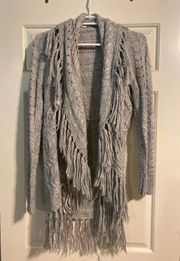 Fringe Gray Sweater